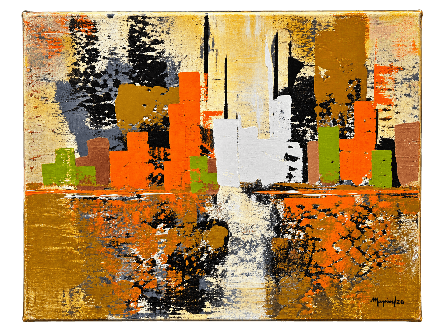 Naranja sobre ocre